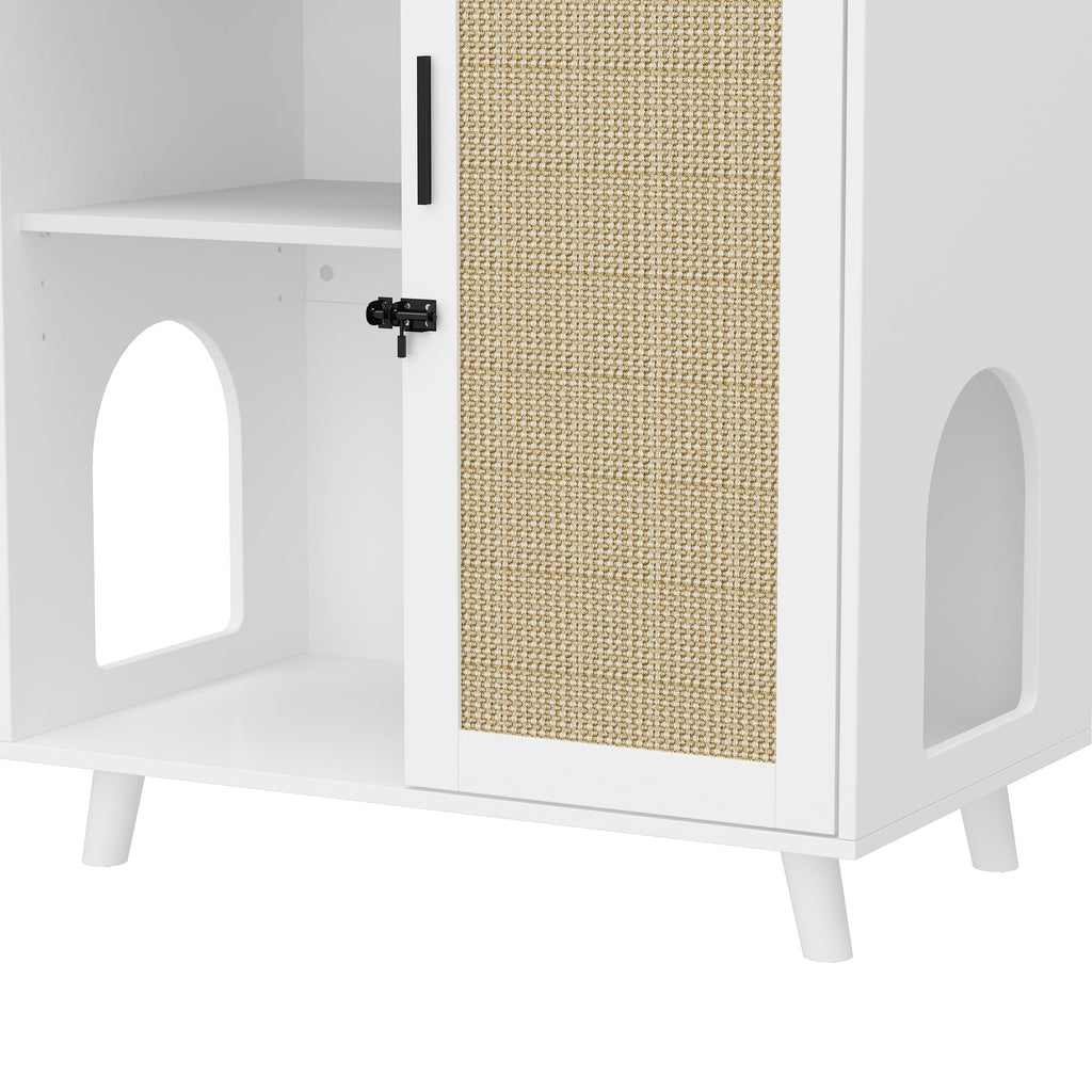 Abri pour bac à litière, meuble pour bac à litière pour chat, table d'appoint, table de canapé