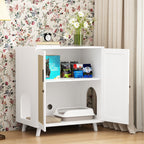 Abri pour bac à litière, meuble pour bac à litière pour chat, table d'appoint, table de canapé