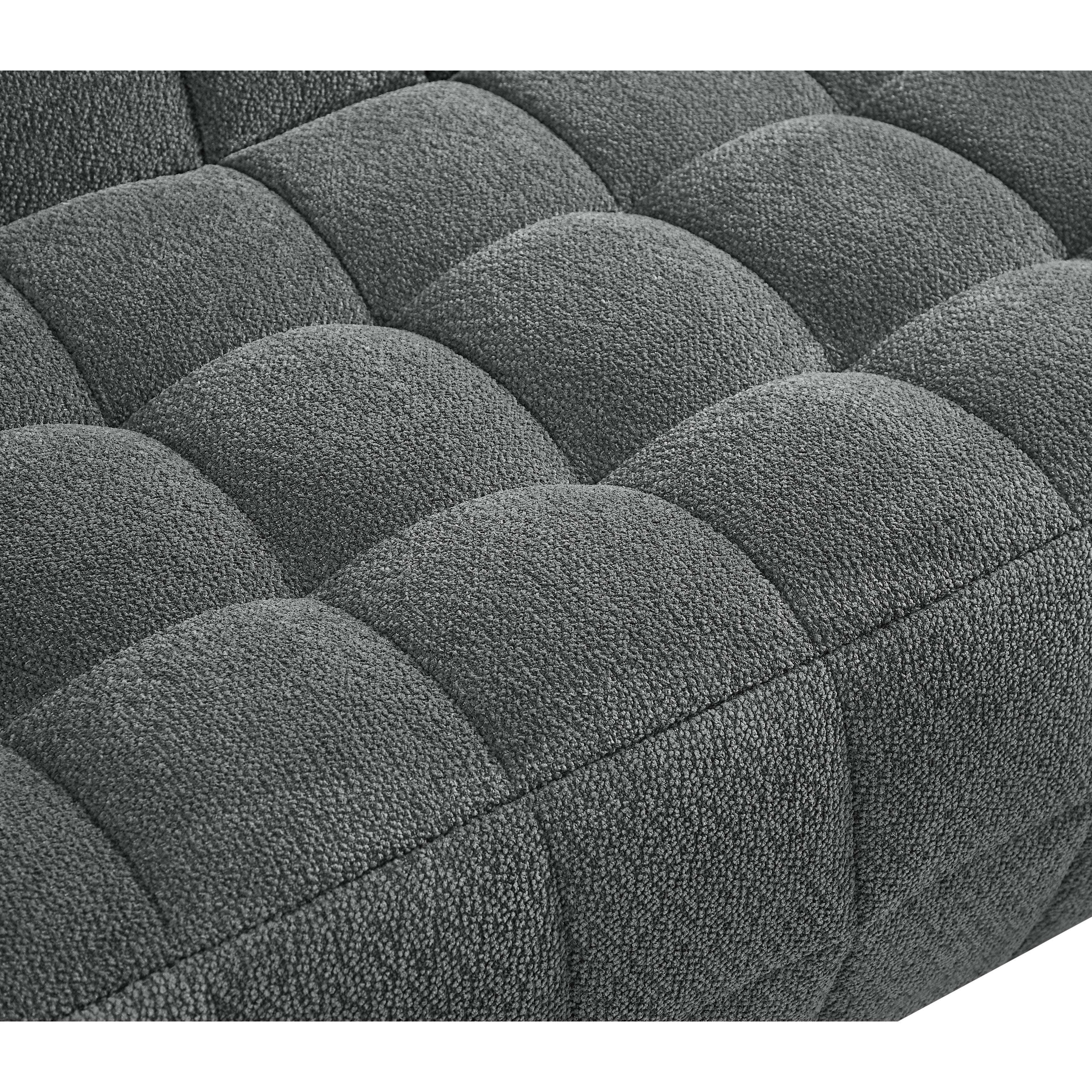 Canapé 2 places Liyasi à compression totale, velours beige litchi, aucun assemblage requis