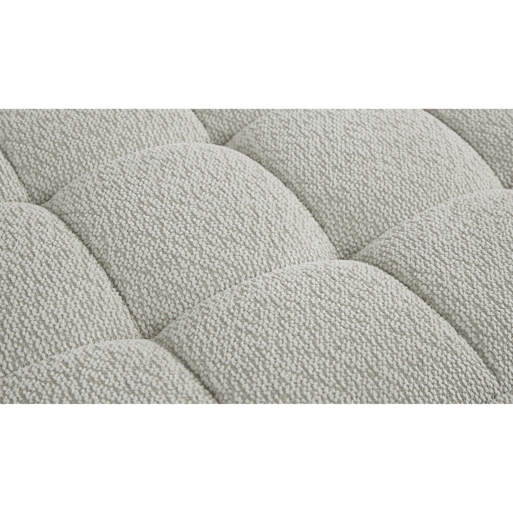 Canapé 2 places Liyasi à compression totale, velours beige litchi, aucun assemblage requis