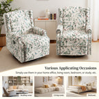 Ensemble de 2 fauteuils inclinables pivotants à bascule de 74 cm de large, à dossier inclinable manuel.