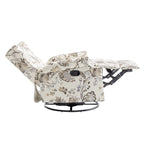 Ensemble de 2 fauteuils inclinables pivotants à bascule de 74 cm de large, à dossier inclinable manuel.