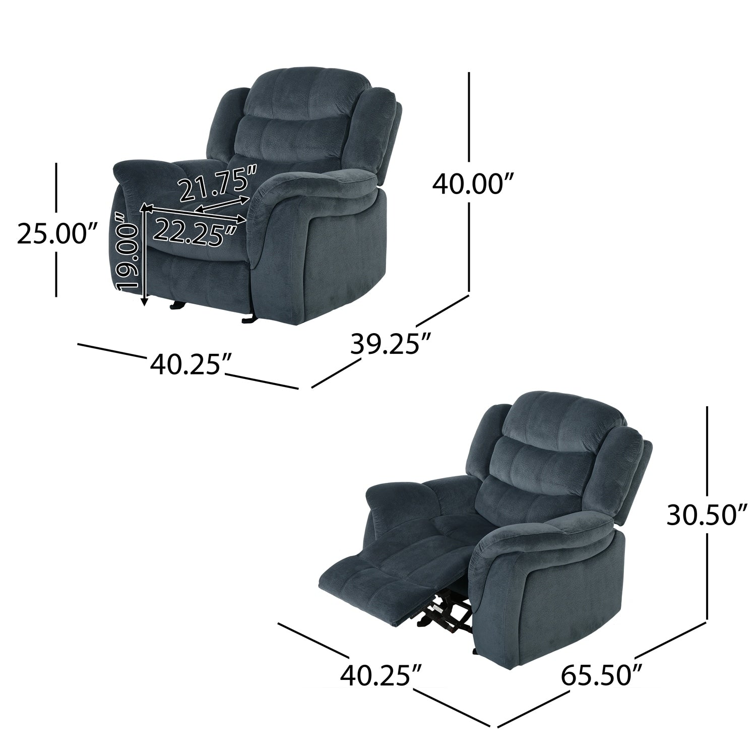 Fauteuil inclinable surdimensionné et luxueux pour une relaxation ultime