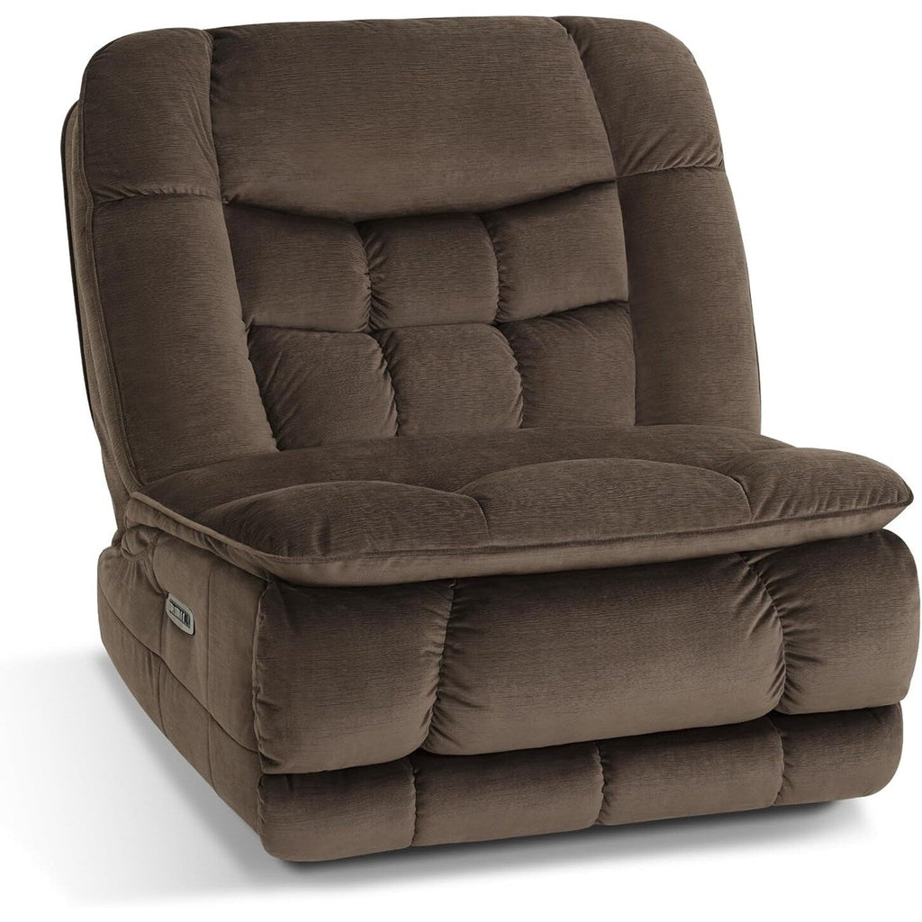 Fauteuil inclinable électrique sans accoudoirs à double moteur MCombo surdimensionné, modèle Zeroarms, idéal pour le salon, tissu PR607