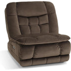 Fauteuil inclinable électrique sans accoudoirs à double moteur MCombo surdimensionné, modèle Zeroarms, idéal pour le salon, tissu PR607