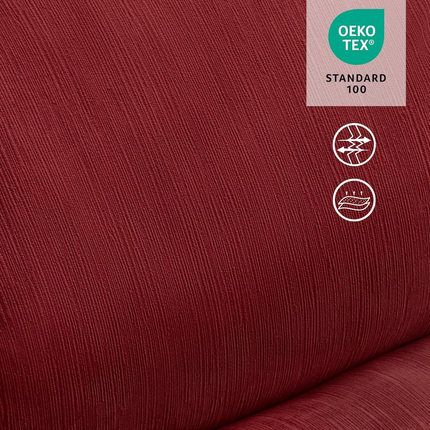 Fauteuil inclinable électrique sans accoudoirs à double moteur MCombo surdimensionné, modèle Zeroarms, idéal pour le salon, tissu PR607