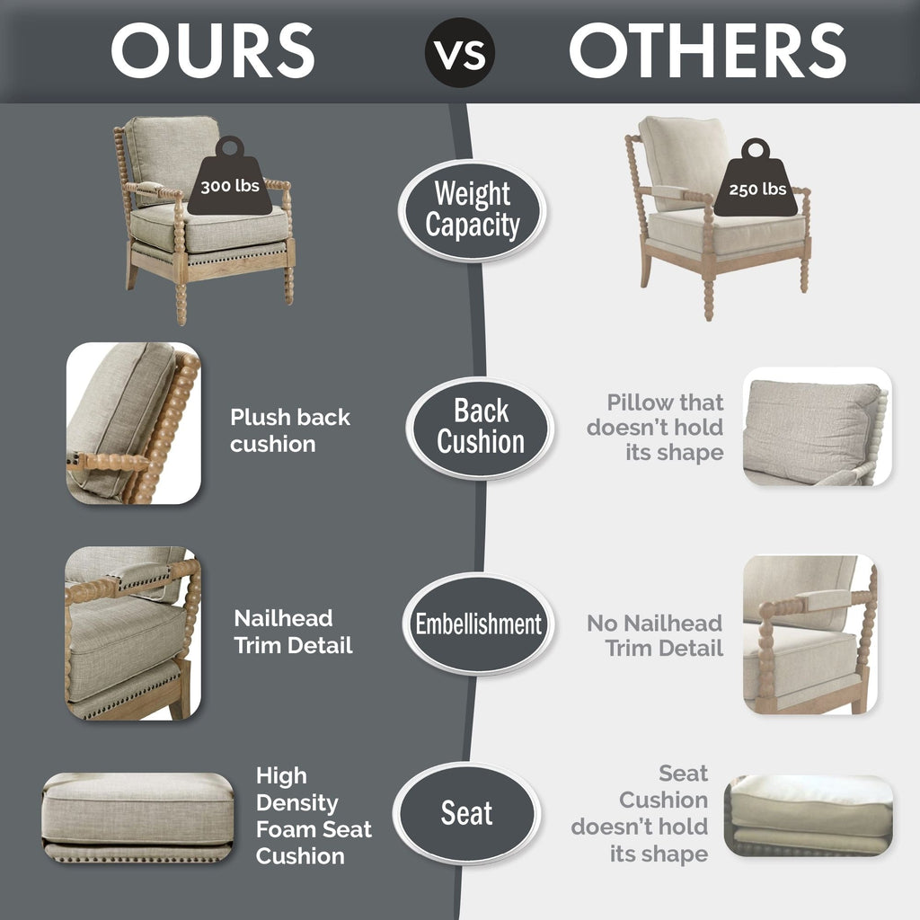 Fauteuil à cadre en bois tourné Donohue de Madison Park