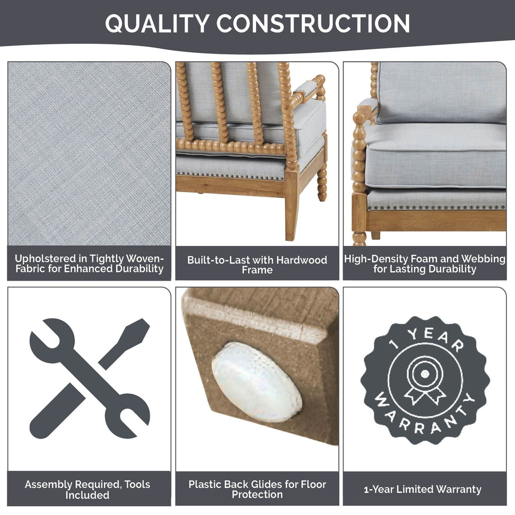 Fauteuil à cadre en bois tourné Donohue de Madison Park