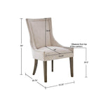 Madison Park Signature Ultra Fauteuils de salle à manger capitonnés avec pieds en bois (lot de 2) - N/A