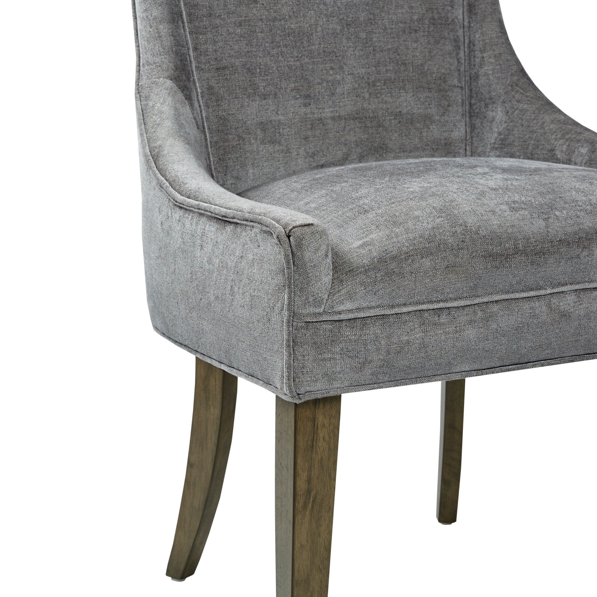 Madison Park Signature Ultra Fauteuils de salle à manger capitonnés avec pieds en bois (lot de 2) - N/A