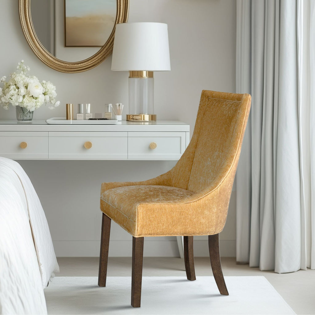 Madison Park Signature Ultra Fauteuils de salle à manger capitonnés avec pieds en bois (lot de 2) - N/A