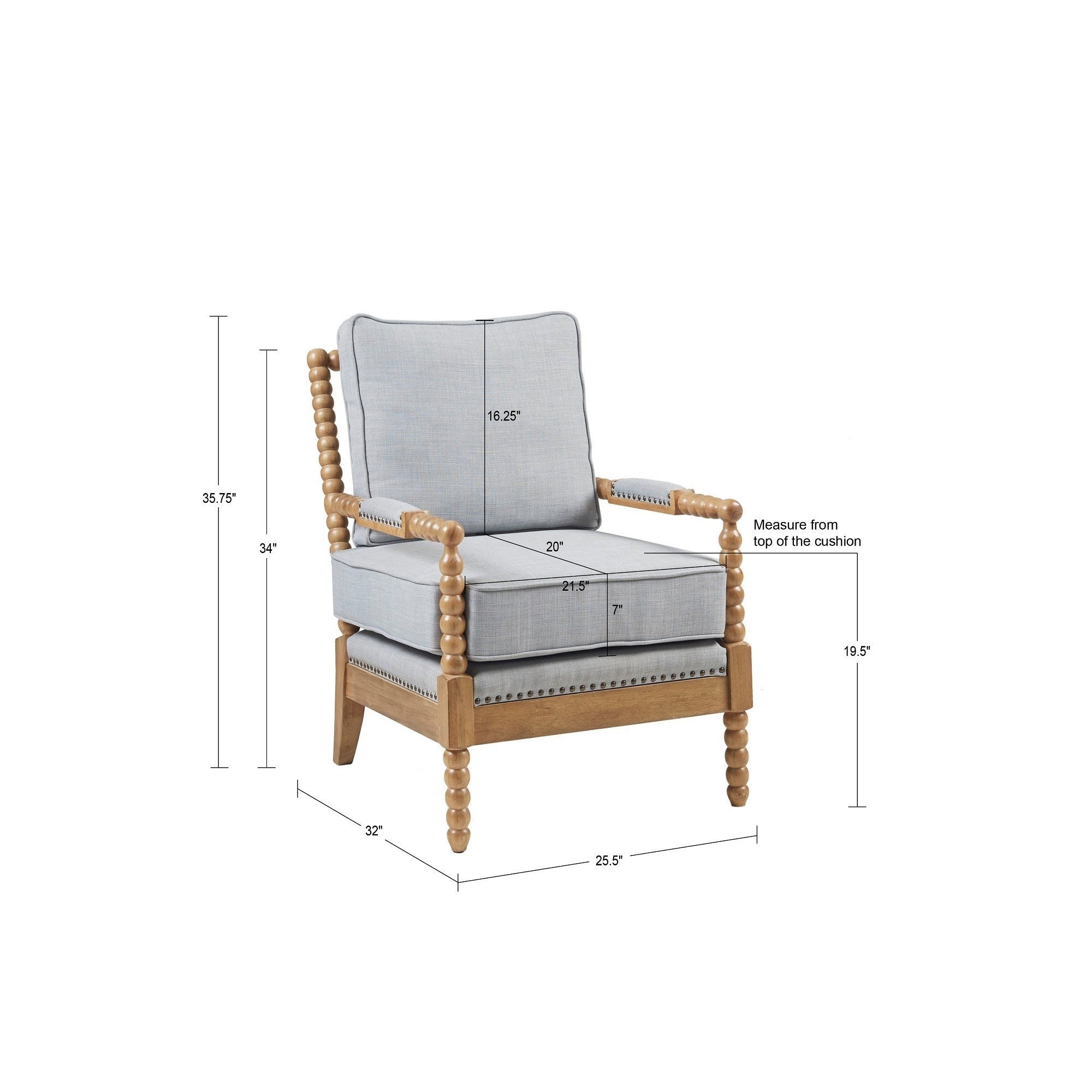 Fauteuil à cadre en bois tourné Donohue de Madison Park