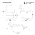 Fauteuil inclinable pivotant électrique Maire avec veilleuse