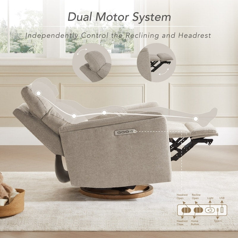 Fauteuil inclinable pivotant électrique Maire avec veilleuse