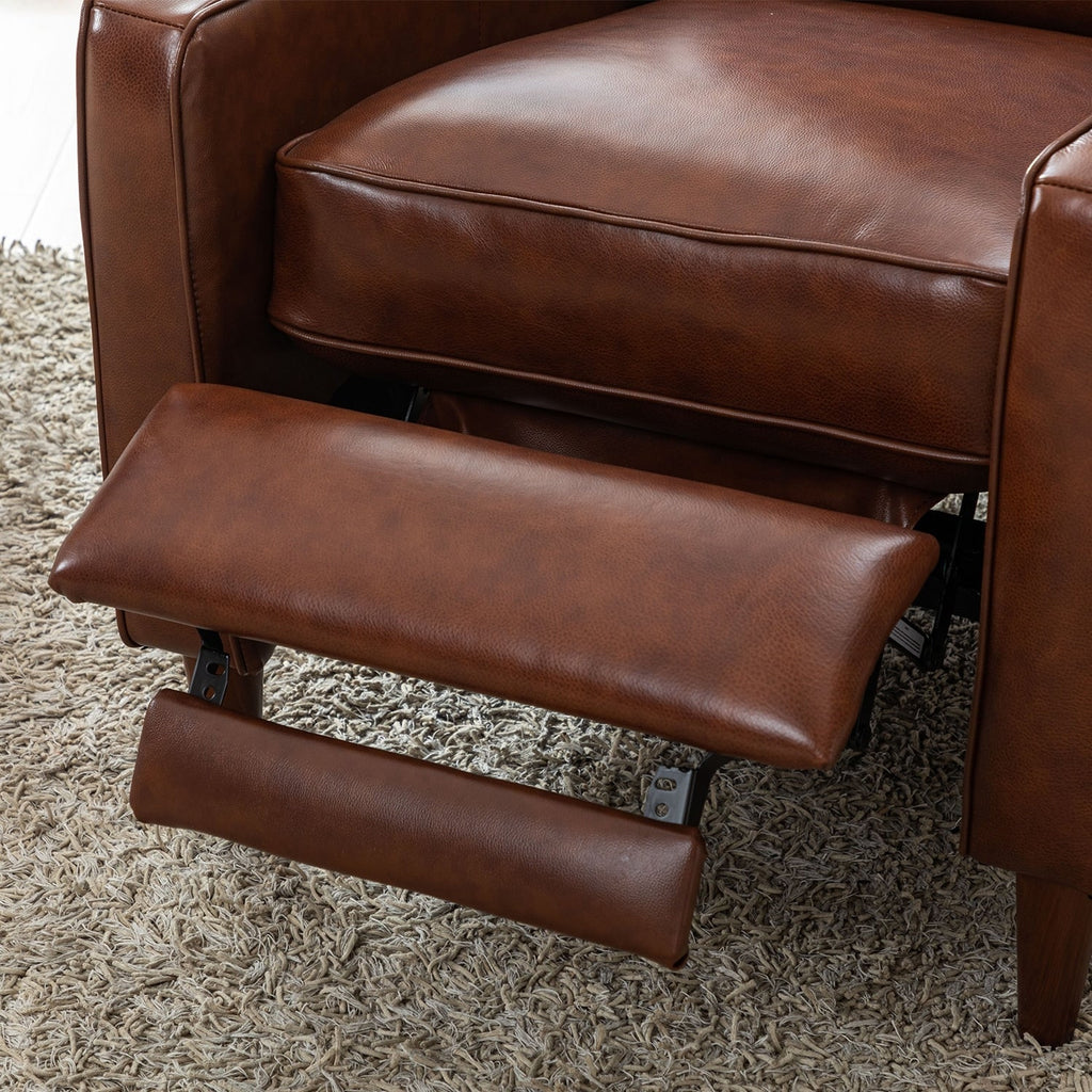 Fauteuil inclinable à dossier inclinable, fauteuil en tissu avec accoudoirs et rivets décoratifs, fauteuil d'appoint pour canapé une place