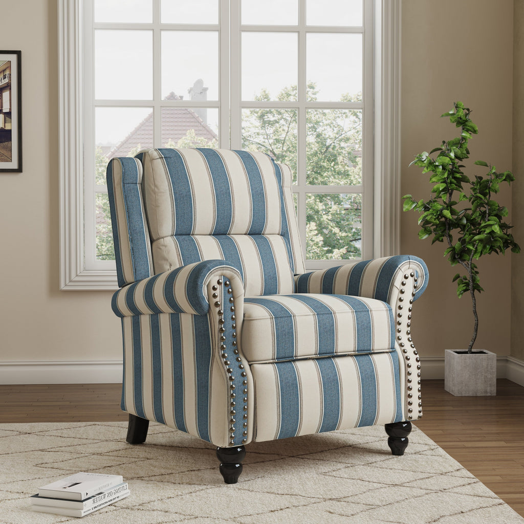 Fauteuils inclinables à commande manuelle avec garniture à clous décoratifs