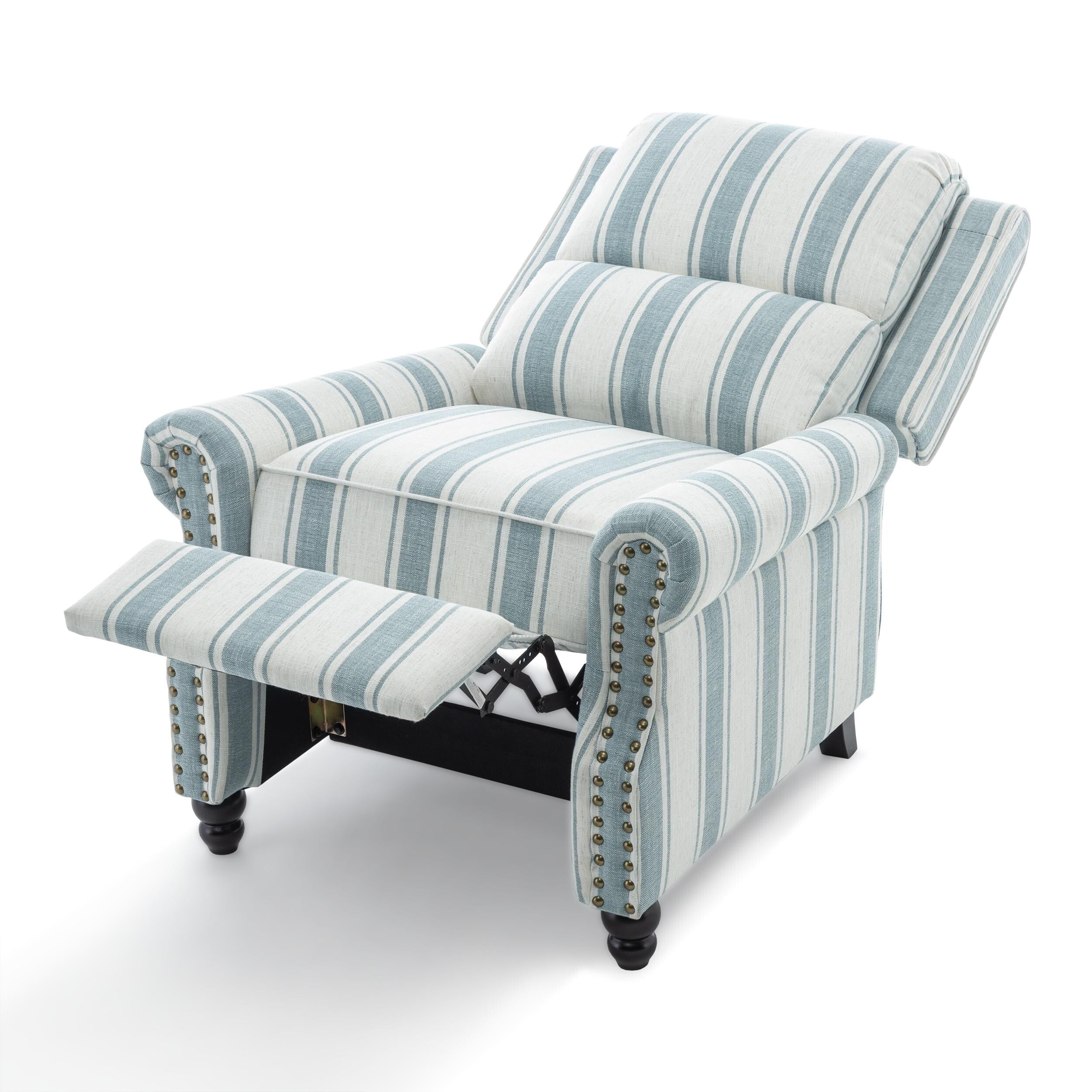 Fauteuils inclinables à commande manuelle avec garniture à clous décoratifs