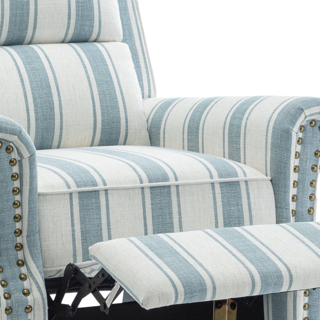 Fauteuils inclinables à commande manuelle avec garniture à clous décoratifs