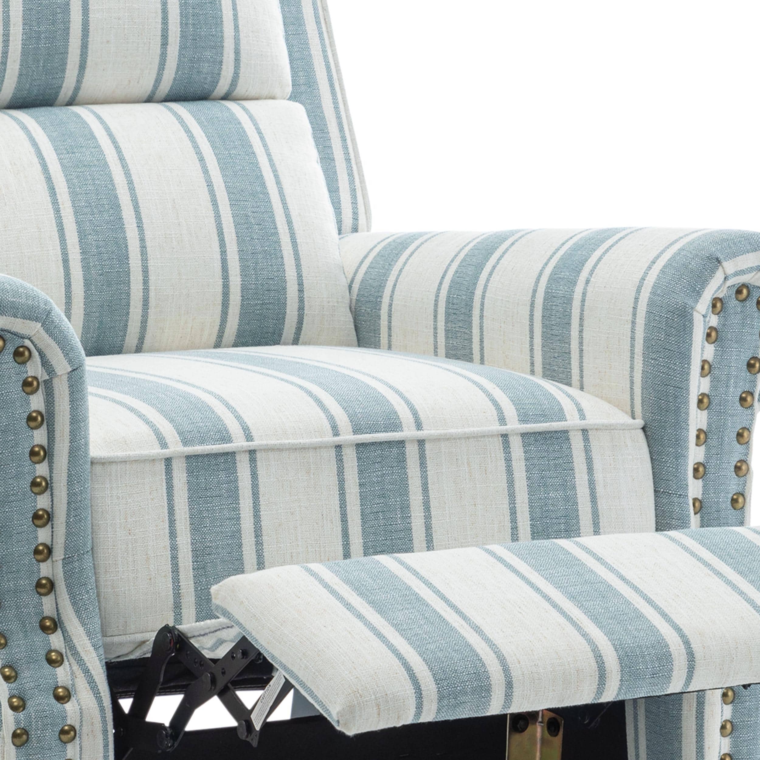 Fauteuils inclinables à commande manuelle avec garniture à clous décoratifs