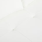 Canapé moderne en cuir véritable avec pieds en bois et coussin supplémentaire.