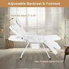 Salon de massage, fauteuil de tatouage, spa, table de soins du visage, Beauty White