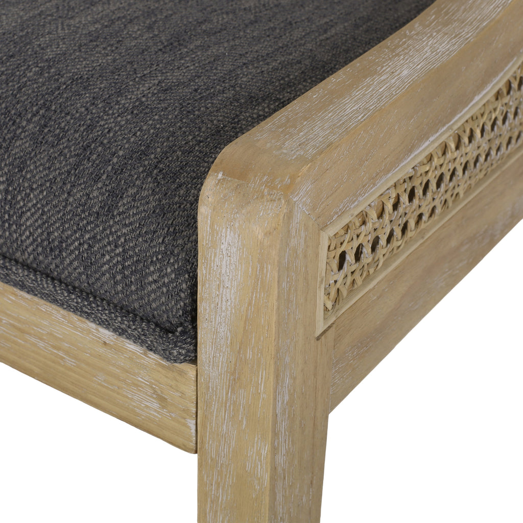 Chaises de salle à manger rembourrées en osier et bois Maurers (lot de 2) par Christopher Knight Home