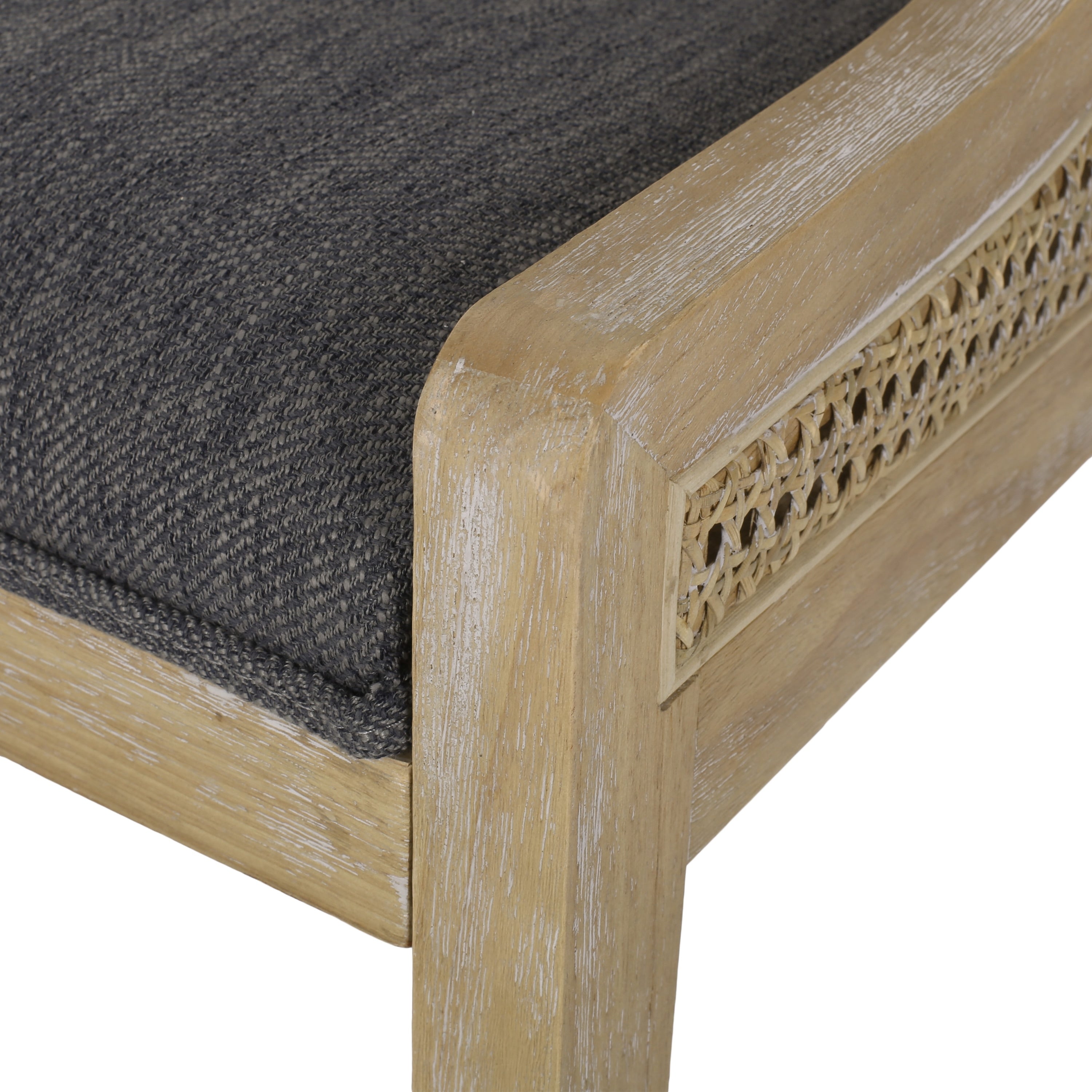 Chaises de salle à manger rembourrées en osier et bois Maurers (lot de 2) par Christopher Knight Home