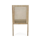 Chaises de salle à manger rembourrées en osier et bois Maurers (lot de 2) par Christopher Knight Home