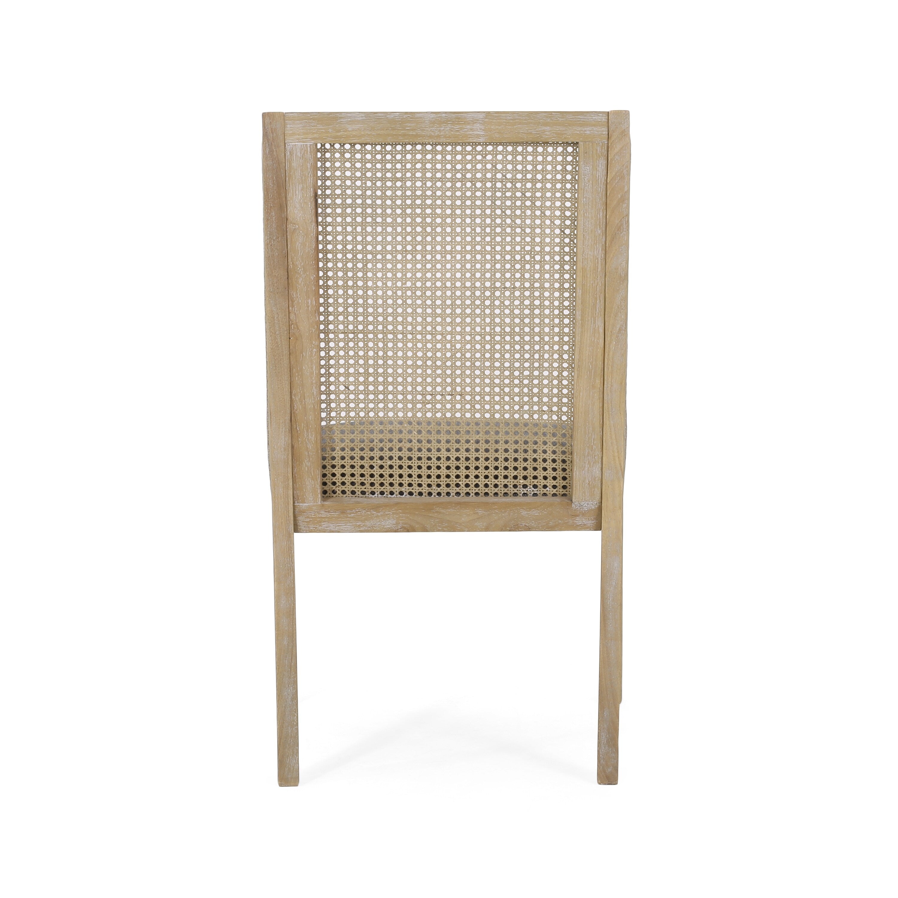 Chaises de salle à manger rembourrées en osier et bois Maurers (lot de 2) par Christopher Knight Home