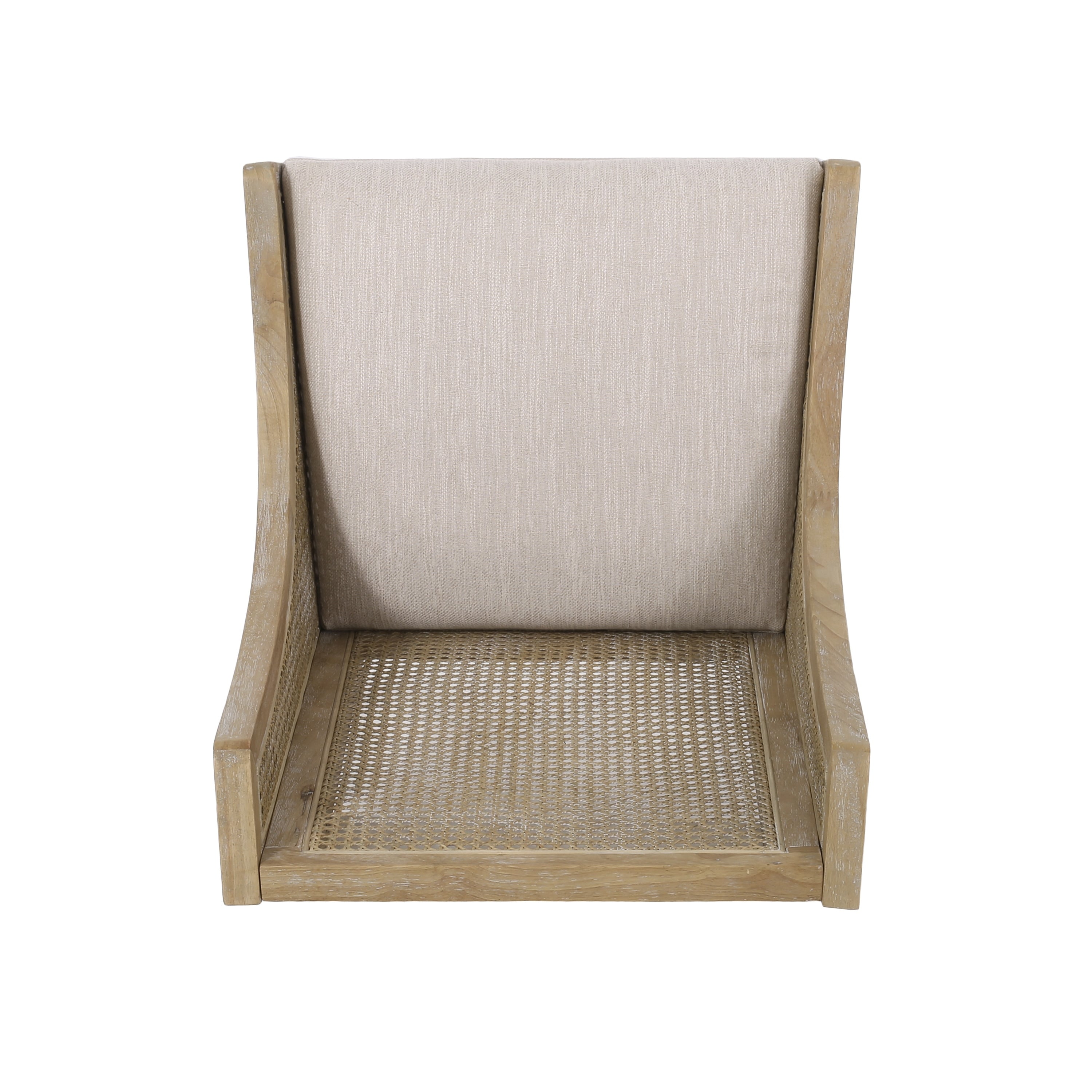 Chaises de salle à manger rembourrées en osier et bois Maurers (lot de 2) par Christopher Knight Home