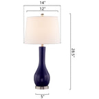 Ensemble de 2 lampes de table en céramique de 28,5 cm avec USB