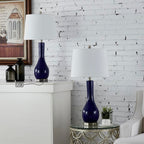 Ensemble de 2 lampes de table en céramique de 28,5 cm avec USB