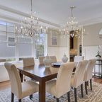 Luminaire suspendu en forme de branche d'arbre rétro style ferme avec lustre en cristal et bougie.