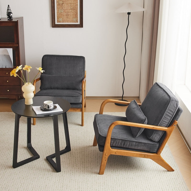 Fauteuil d'appoint capitonné de style moderne du milieu du siècle