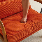 Fauteuil d'appoint capitonné de style moderne du milieu du siècle