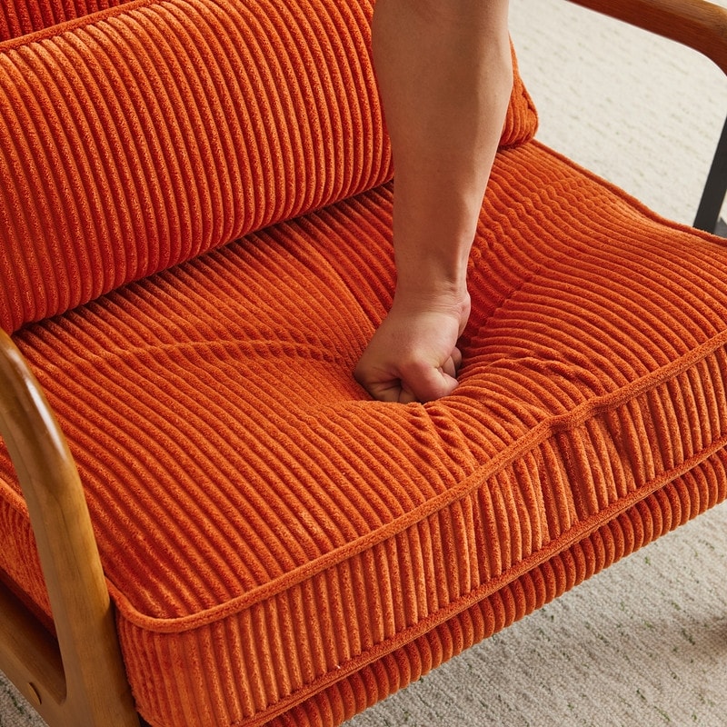 Fauteuil d'appoint capitonné de style moderne du milieu du siècle