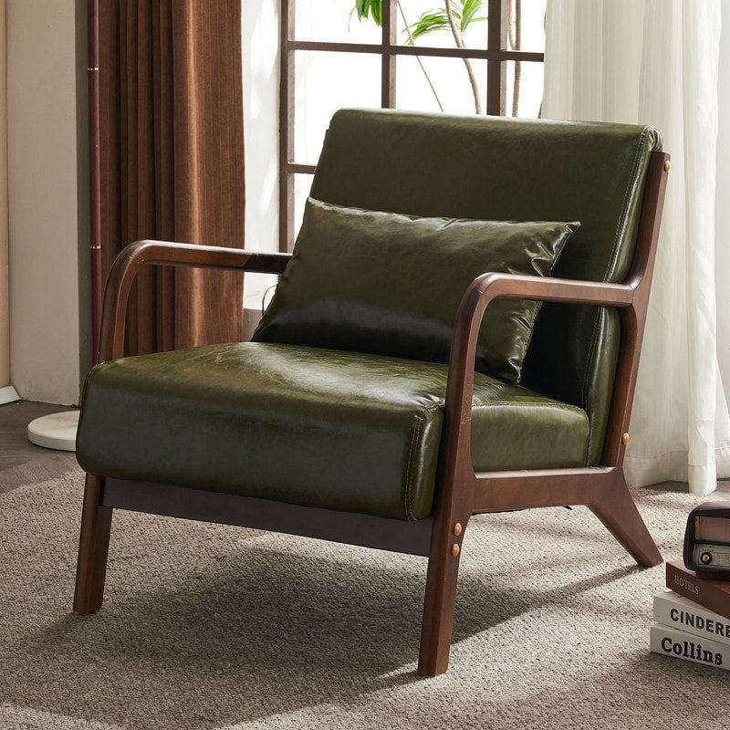 Fauteuil d'appoint capitonné de style moderne du milieu du siècle