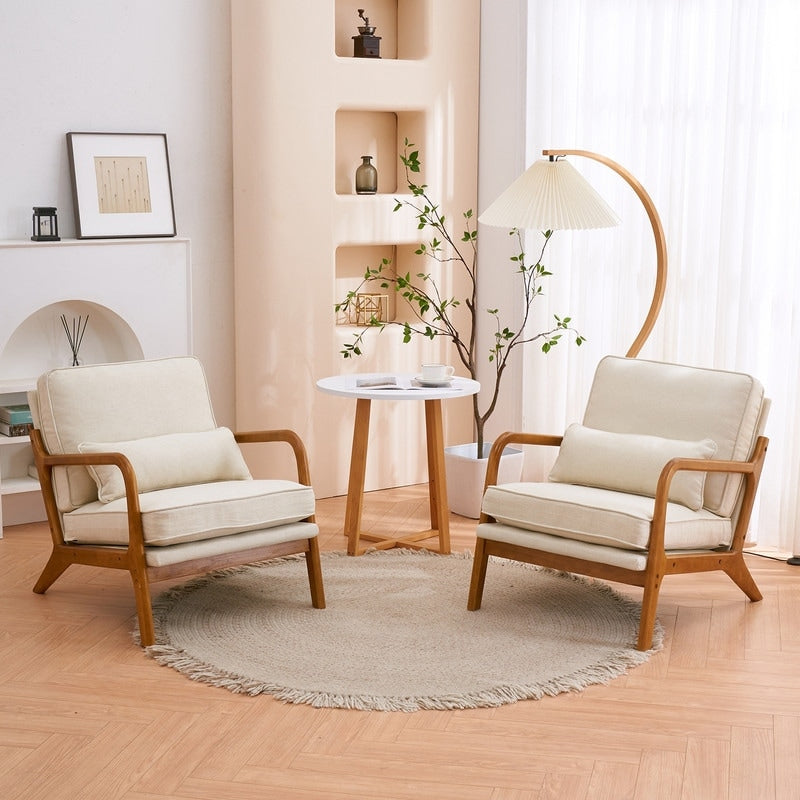 Fauteuil d'appoint capitonné de style moderne du milieu du siècle