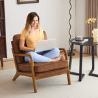 Fauteuil d'appoint capitonné de style moderne du milieu du siècle