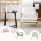 Fauteuil d'appoint capitonné de style moderne du milieu du siècle