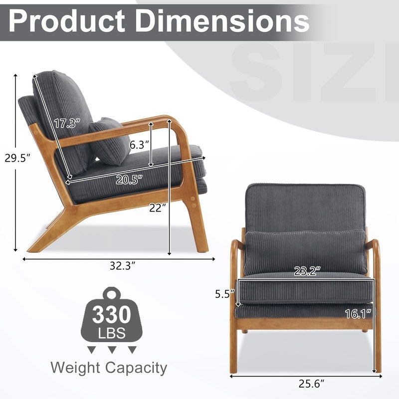 Fauteuil d'appoint capitonné de style moderne du milieu du siècle