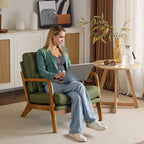 Fauteuil d'appoint capitonné de style moderne du milieu du siècle