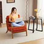 Fauteuil d'appoint capitonné de style moderne du milieu du siècle