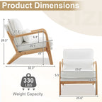 Fauteuil d'appoint capitonné de style moderne du milieu du siècle