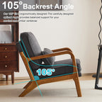 Fauteuil d'appoint capitonné de style moderne du milieu du siècle