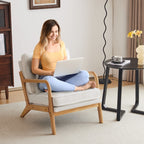 Fauteuil d'appoint capitonné de style moderne du milieu du siècle