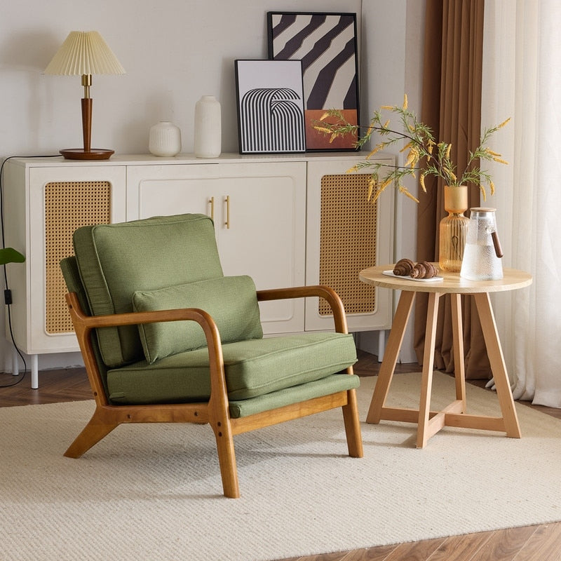 Fauteuil d'appoint capitonné de style moderne du milieu du siècle