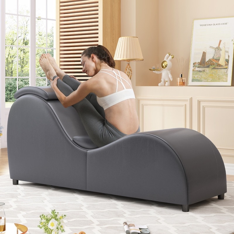 Chaise longue de yoga d'intérieur Mixoy, chaise longue de yoga incurvée pour adultes, idéale pour les étirements, l'exercice et la relaxation.