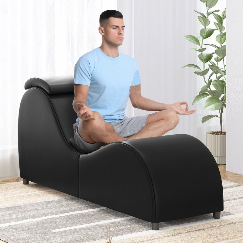Chaise longue de yoga d'intérieur Mixoy, chaise longue de yoga incurvée pour adultes, idéale pour les étirements, l'exercice et la relaxation.