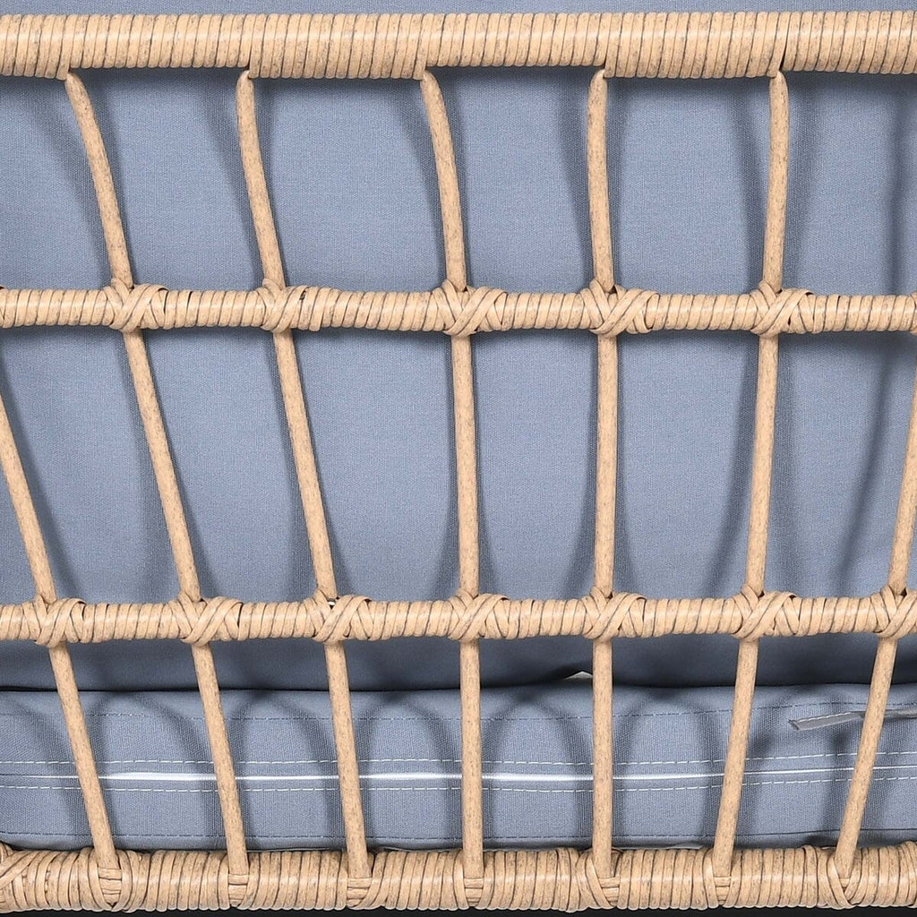 Ensemble bistro de jardin en résine tressée Moasis 3 pièces avec 2 chaises et table basse